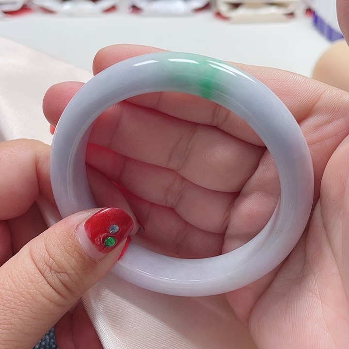 翡翠手镯未镶嵌缅甸翡翠手镯58圈