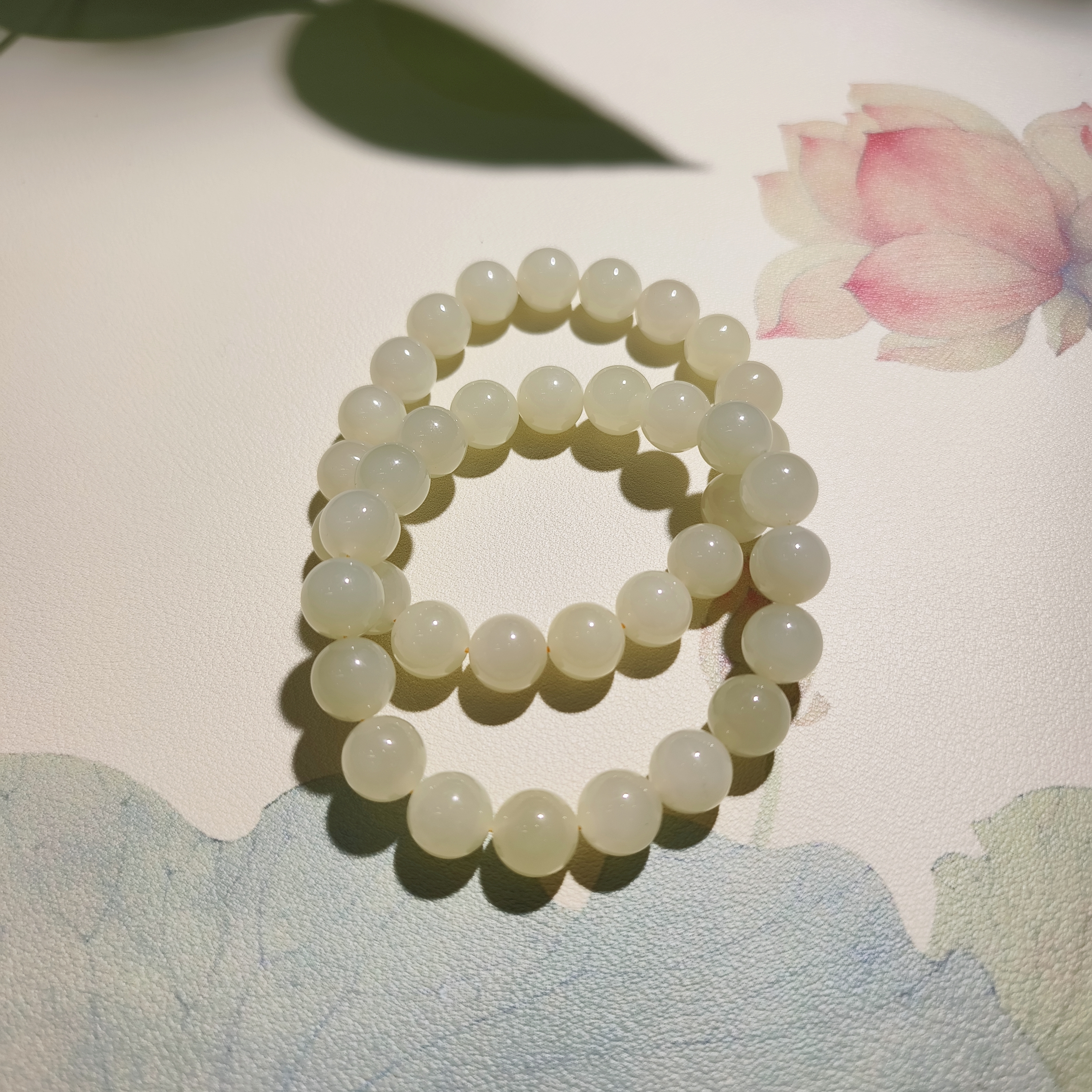 ZJSC006 和田玉冰黄口手串素圈9mm时尚款 多样性发其一