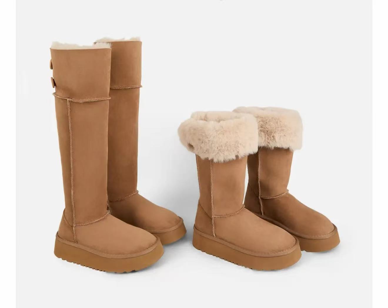 【露思同款】25冬季纽扣高筒雪地靴