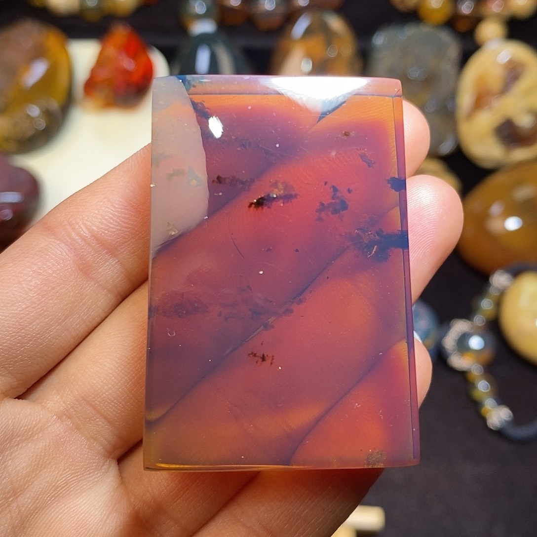 琥珀颈饰未镶嵌24克玫瑰茶