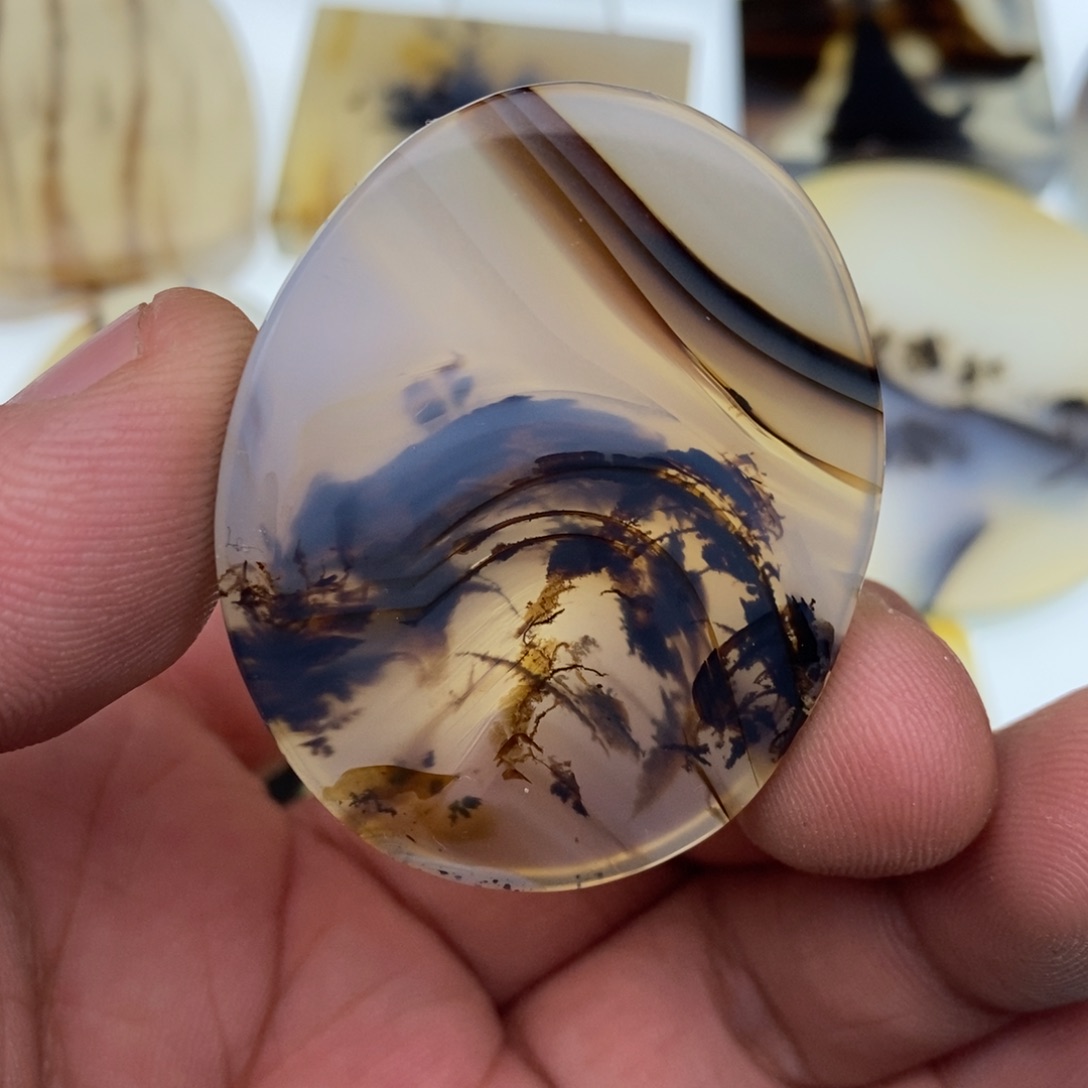 玛瑙/玉髓牌子足银镀金镶嵌