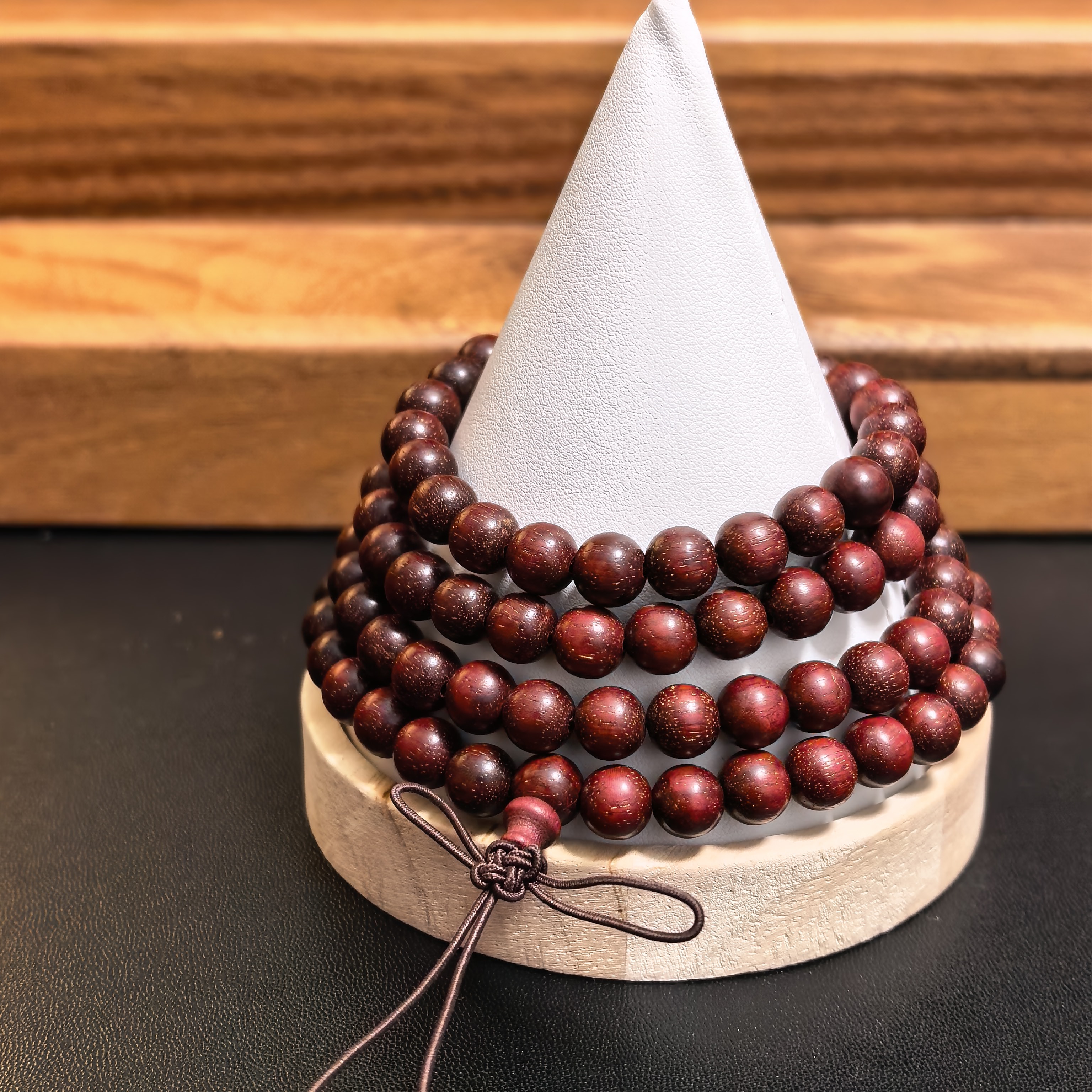 印度小叶紫檀手串12mm108颗手持念珠脖挂高油高密老料檀香紫檀