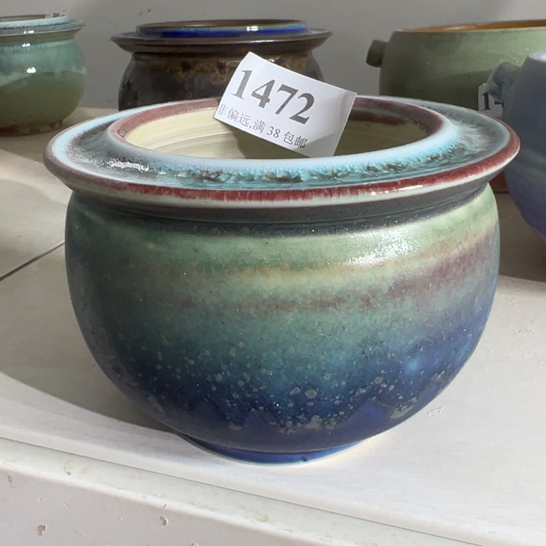 红陶口7.5高8 景德镇手工花盆