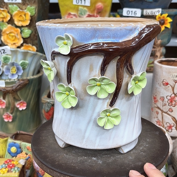 紫砂花盆粗陶材质多肉花盆