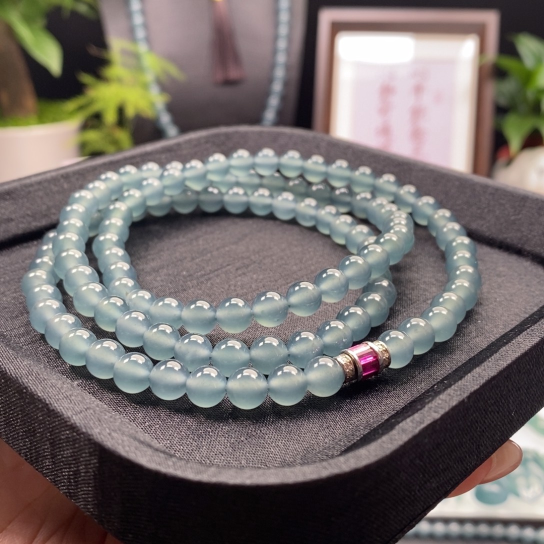 K***哥翡翠未镶嵌手链卡7➕圆珠108颗