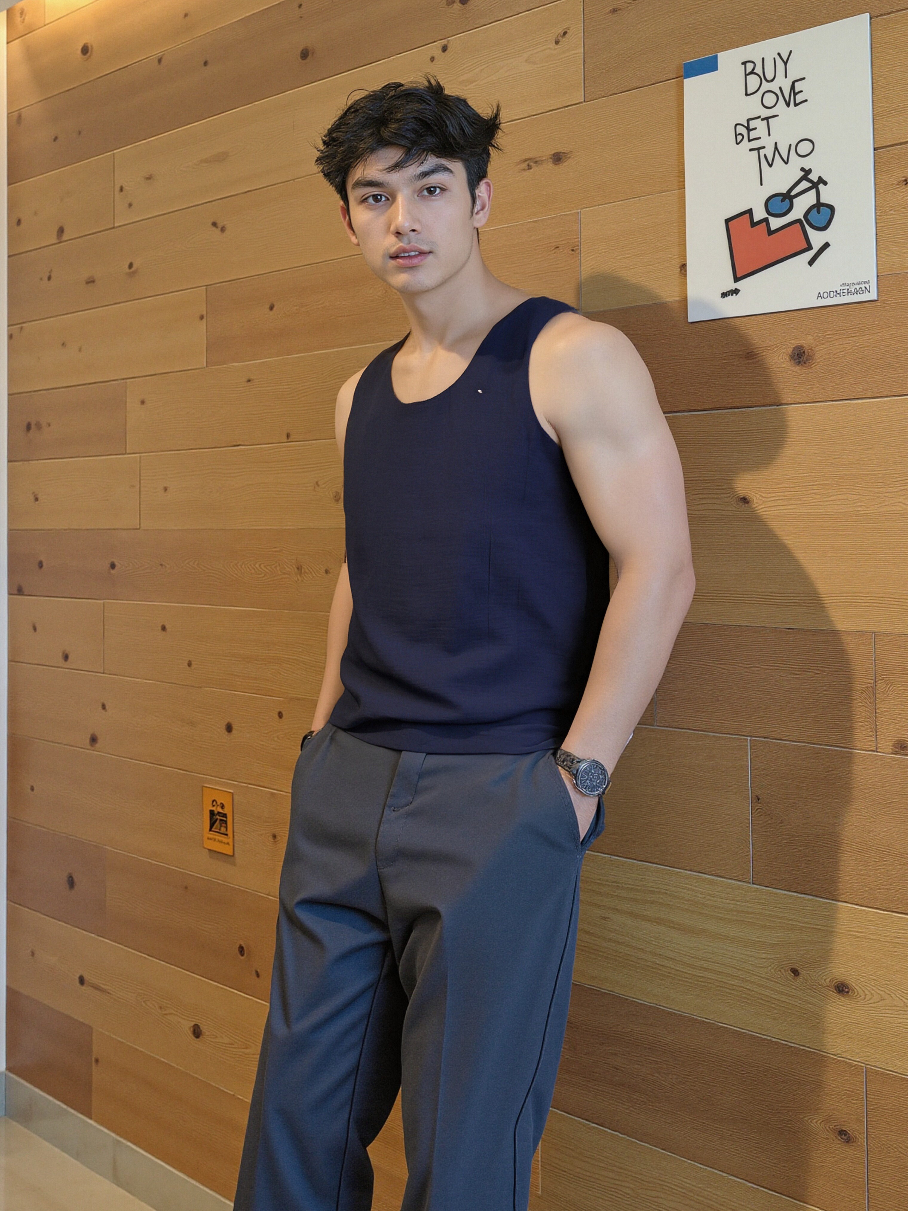 工字背心修身舒适弹力保暖无袖男女同款背心百搭内搭打底C-CL843