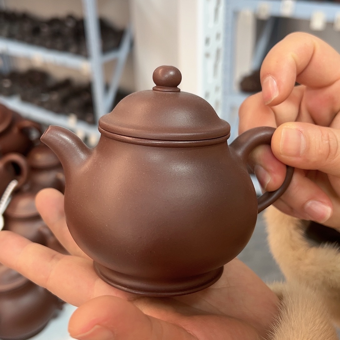 紫砂茶壶黄龙山原矿紫泥250