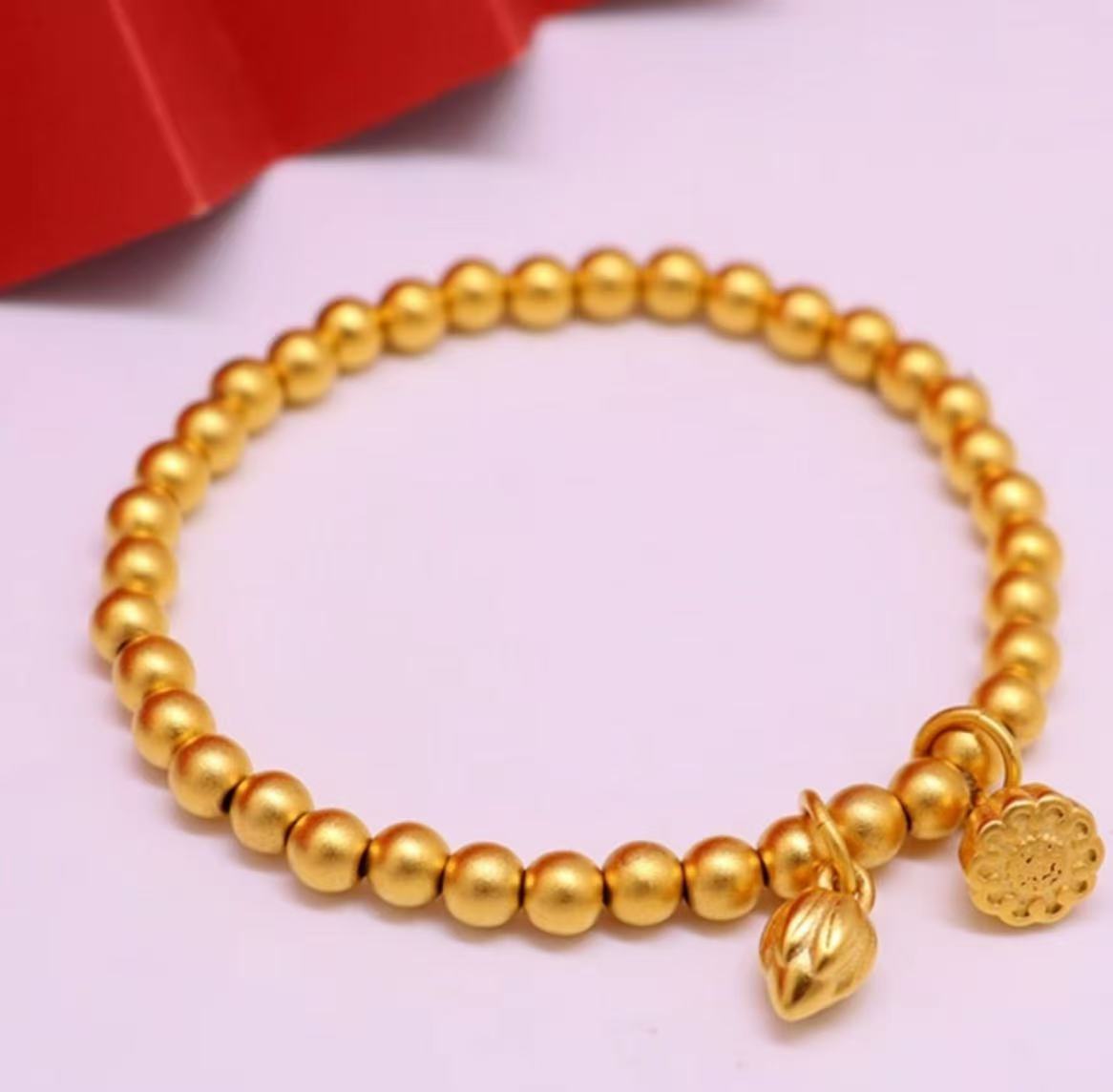 合金手链  （慧慧甄选）两世欢莲心莲子光滑细腻合金手链