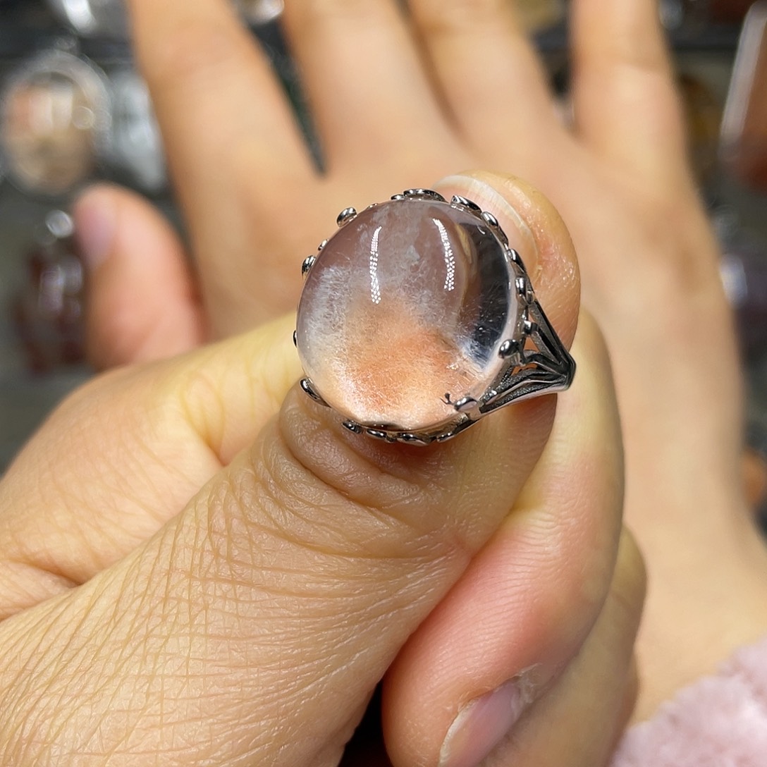 【闪购商品】水晶戒指银S925镶嵌戒指