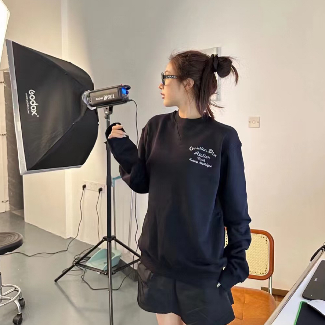 99新 DIOR/迪奥 刺绣标语字母logo卫衣/XXL码/k51405