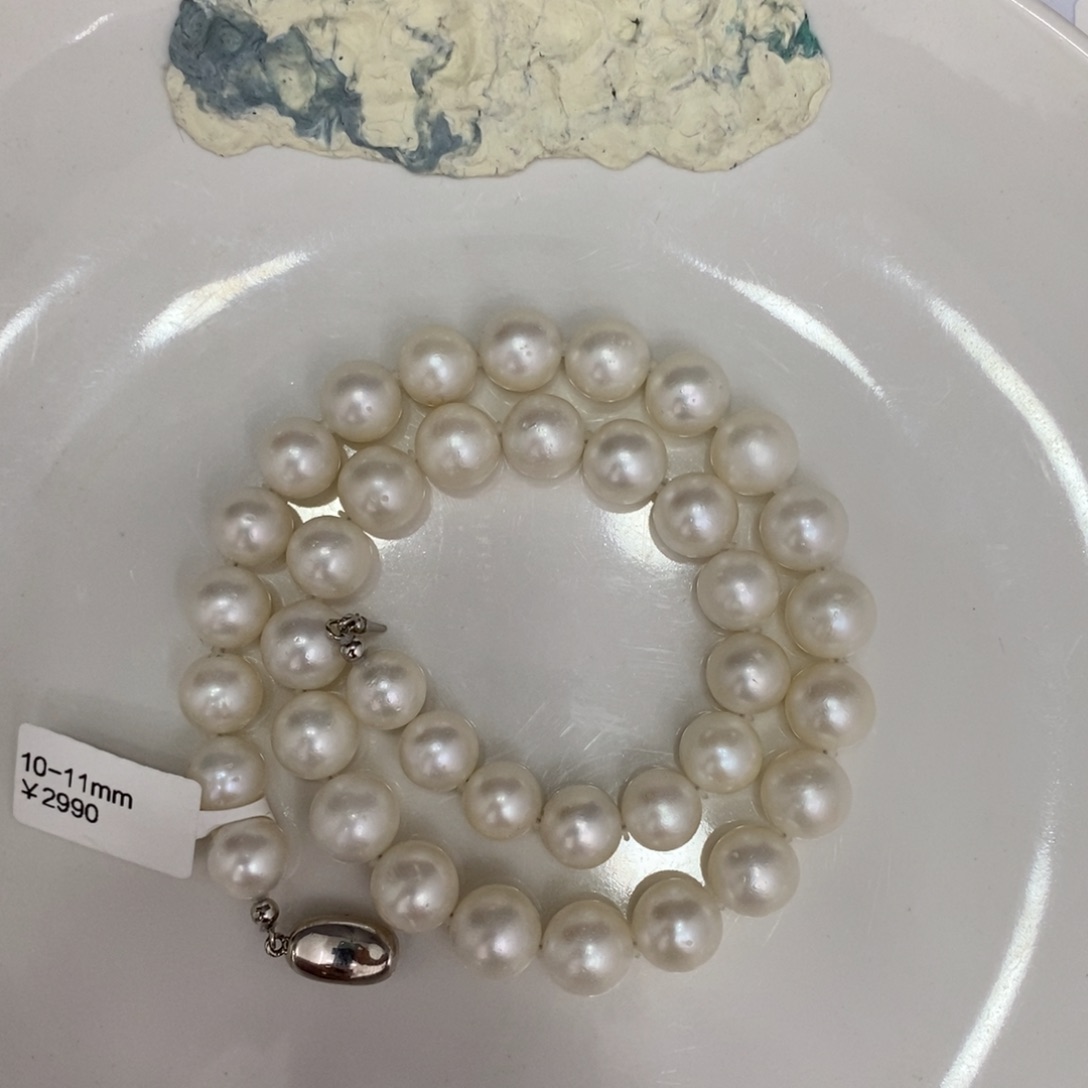 海水珍珠颈饰未镶嵌秋**鑫澳白项链10-11瑶