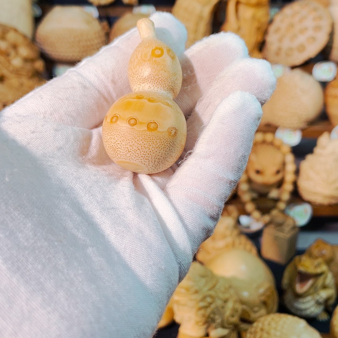 竹竹根雕葫芦手把件