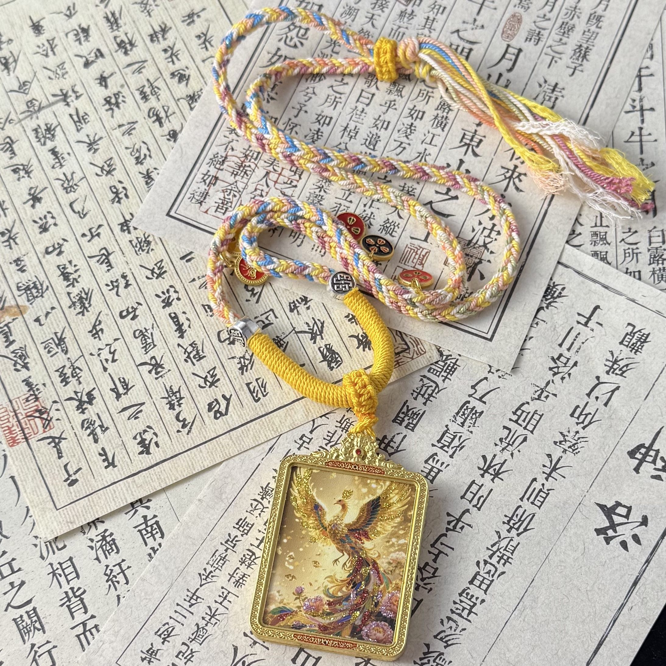 【老佛爷】7983-火凤凰唐卡吊坠