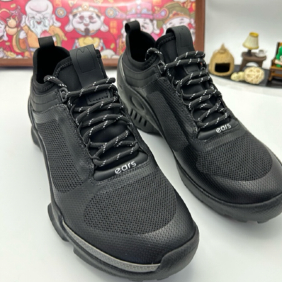 狼耳2025男款大经典一脚蹬网面健步鞋，登山鞋底防滑耐磨透气软便