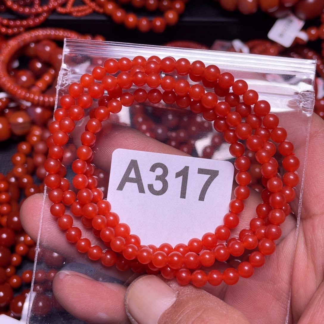 昭***豫南红玛瑙未镶嵌手链