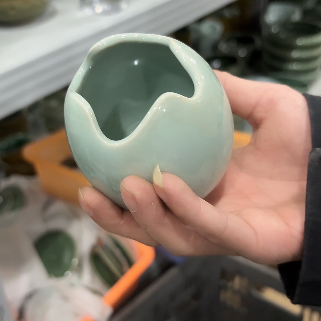 龙泉云间青瓷小米茶器