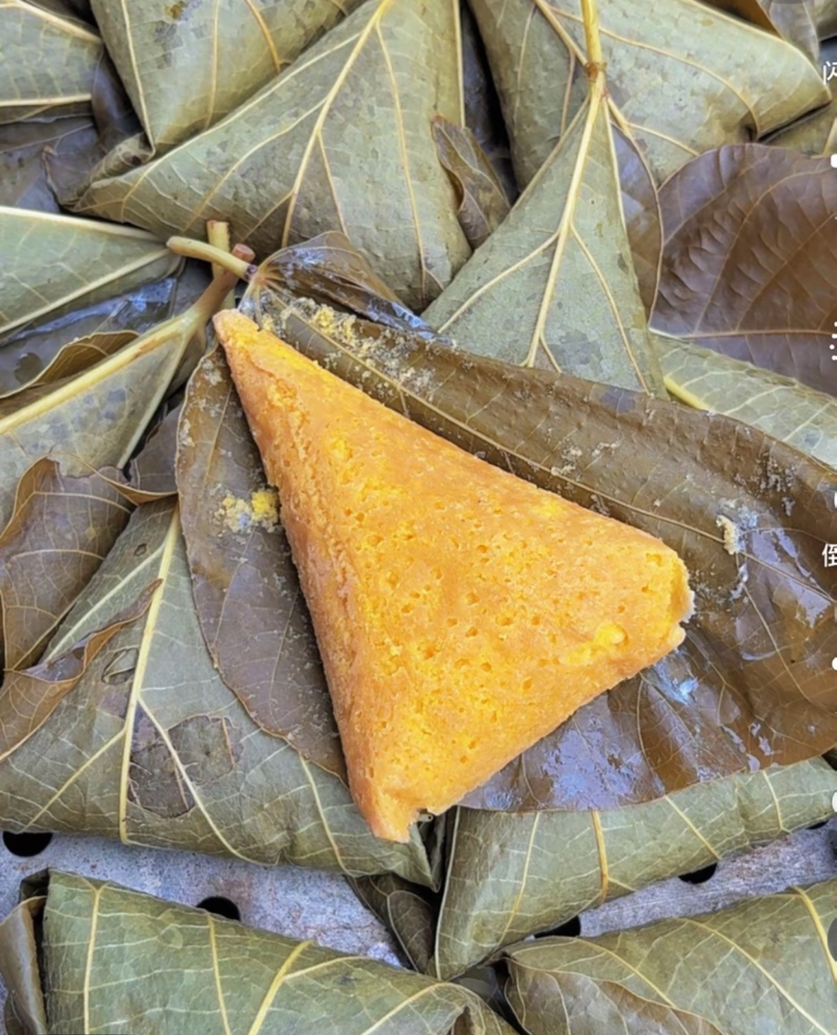 【手工包谷粑麦子粑】儿时的味道桐子叶手工制作软糯香甜