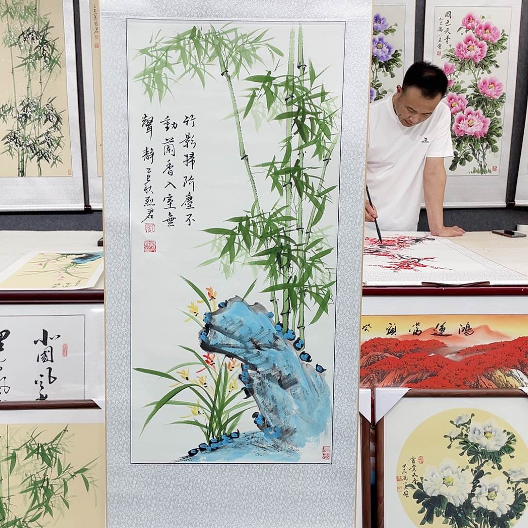 国画手绘手写作品