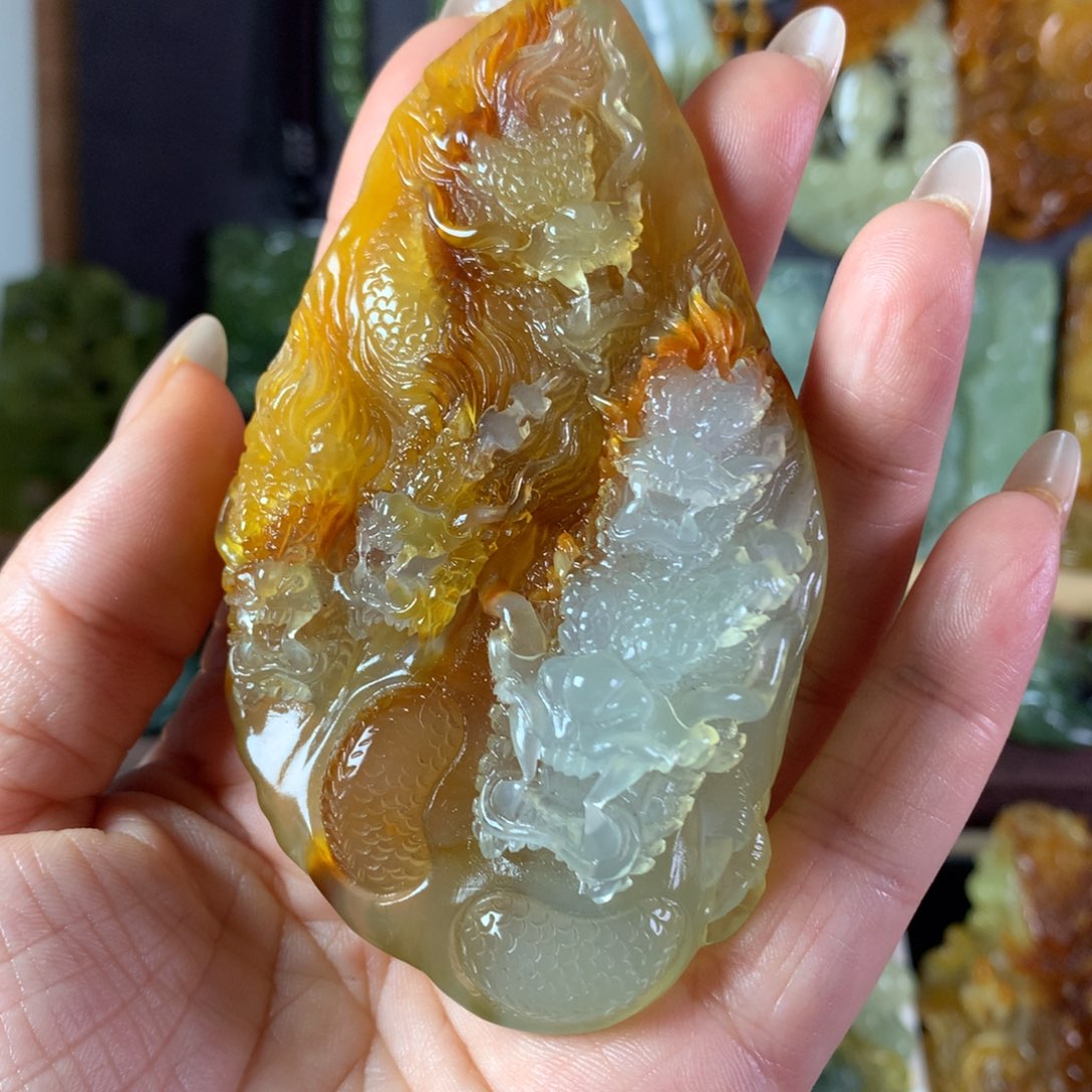 用***5岫玉未镶嵌吊坠(赠链)