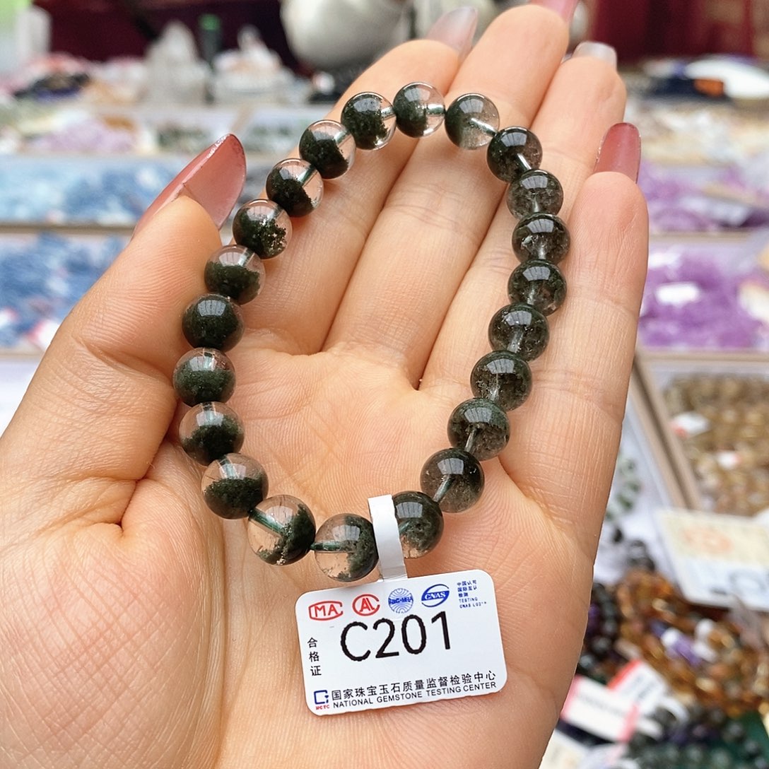 水晶手链未镶嵌C201聚宝盆