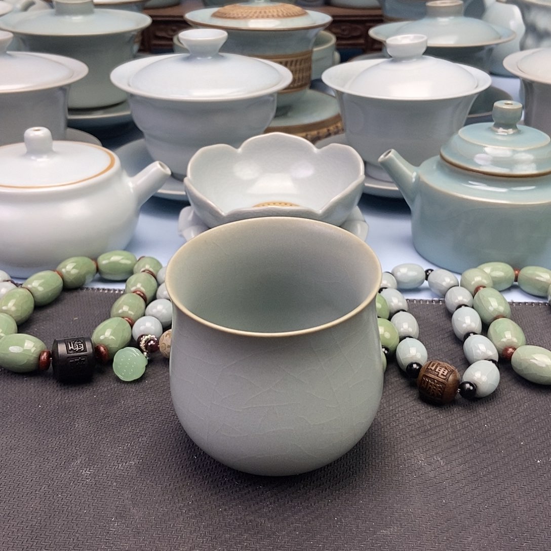 杯仿古束腰杯原矿原釉原产地