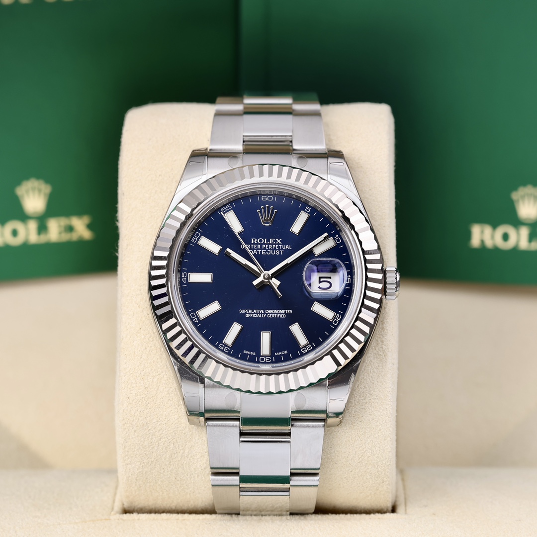 95新 Rolex/劳力士 116334 蓝面 41mm 狗牙圈 2016年保卡