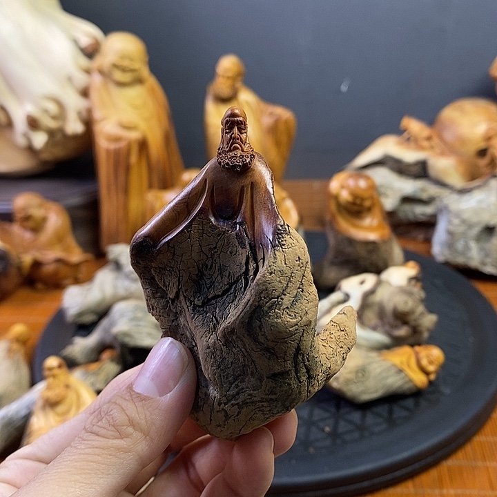柏木（崖柏）达摩手把