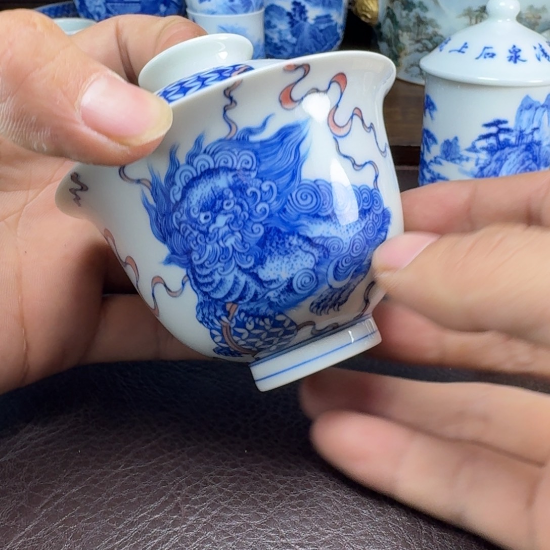 w***n瓷片当代景德镇陶瓷手绘茶具