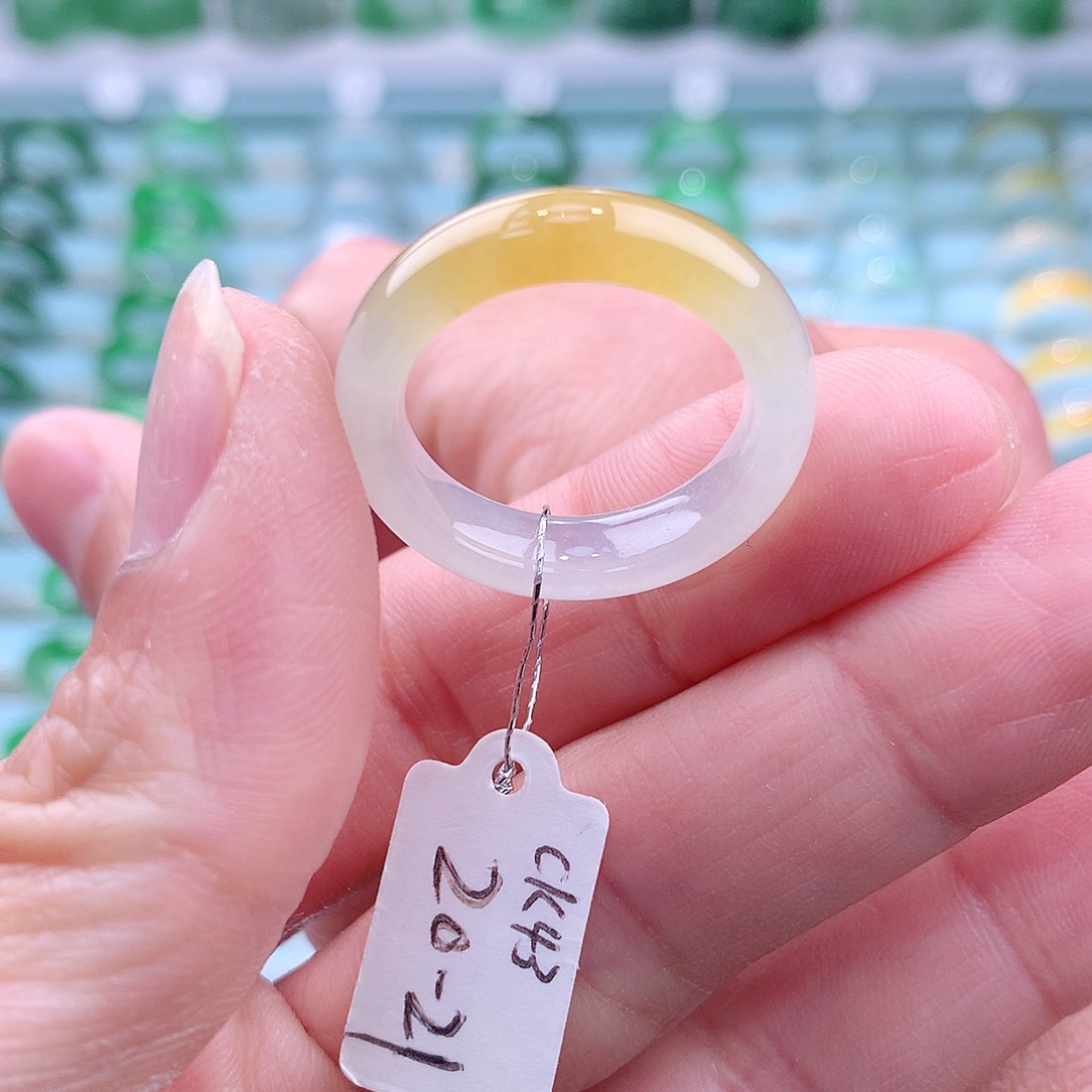 翡翠戒指未镶嵌A货缅甸翡翠