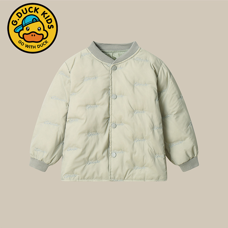 小黄鸭羽绒服内胆校服神器男宝宝冬季儿童内外穿保暖外套轻薄短款