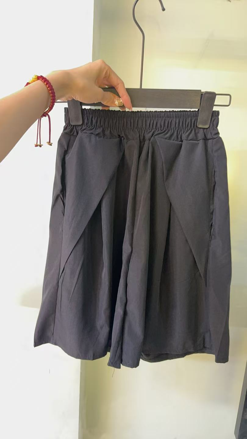 五分裤立体剪裁裙裤高腰夏季短裤