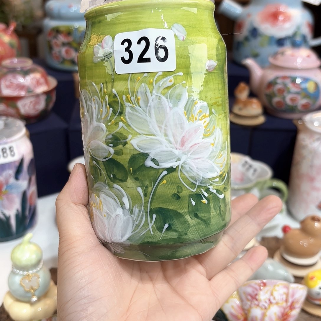 景德镇手绘高温釉下彩陶瓷茶具