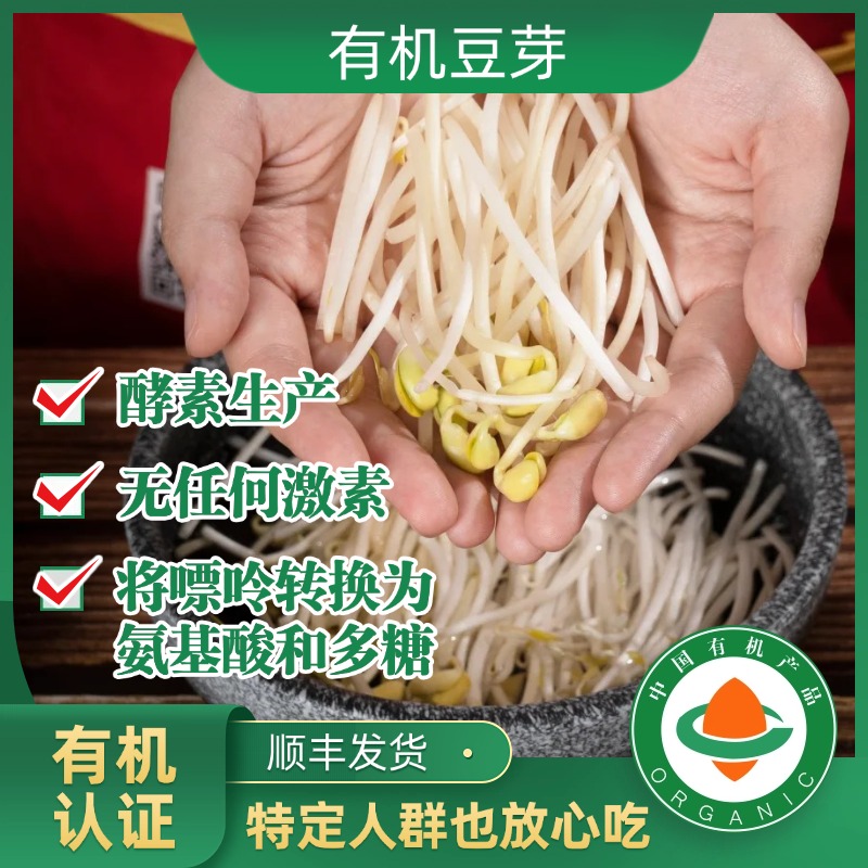 【酵素生产特定人群也能吃】自然成熟农场直发顺丰新鲜采摘有机豆芽