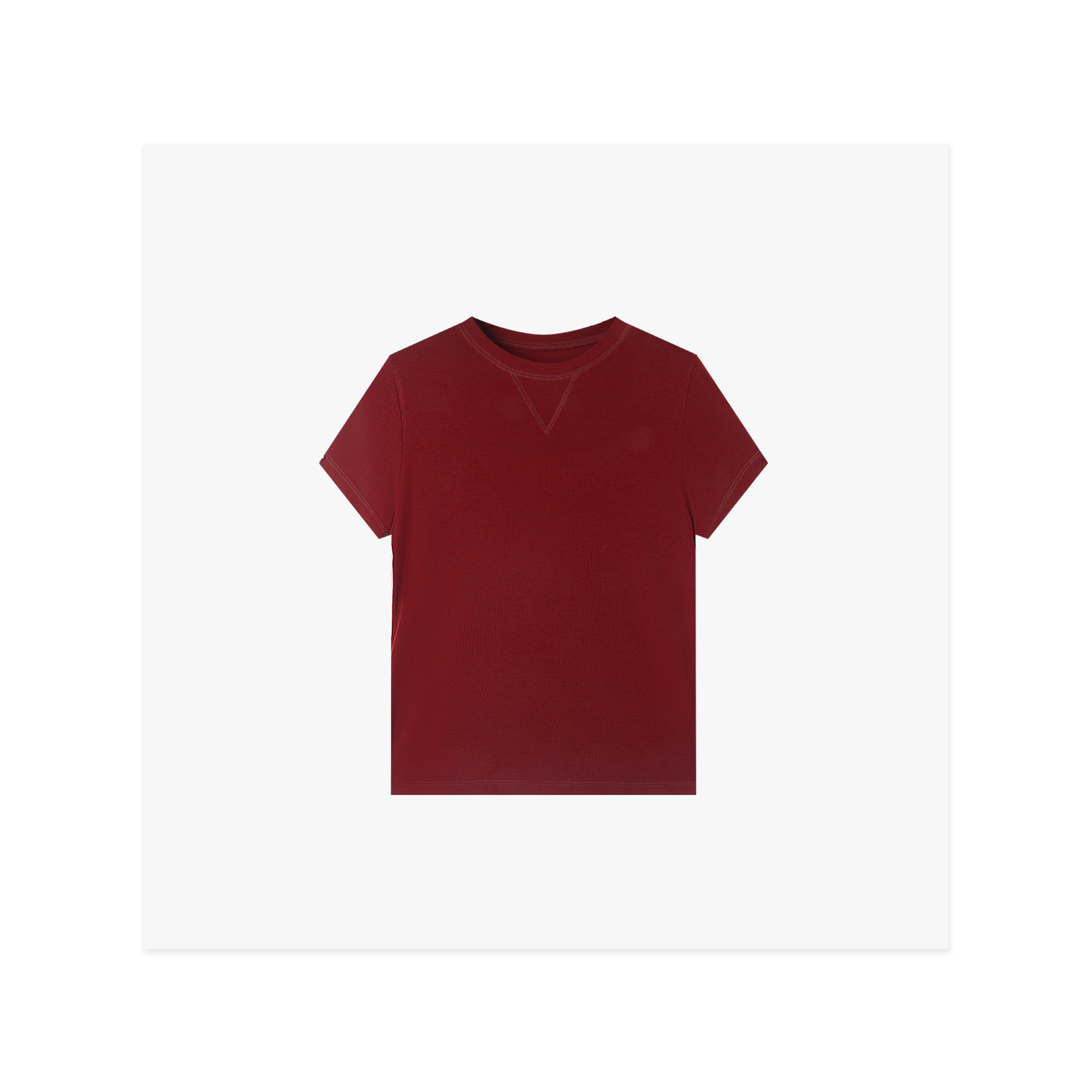 【午茶小调】2025夏季新款桑蚕丝天丝T恤修身型宽松极简风夏季S036