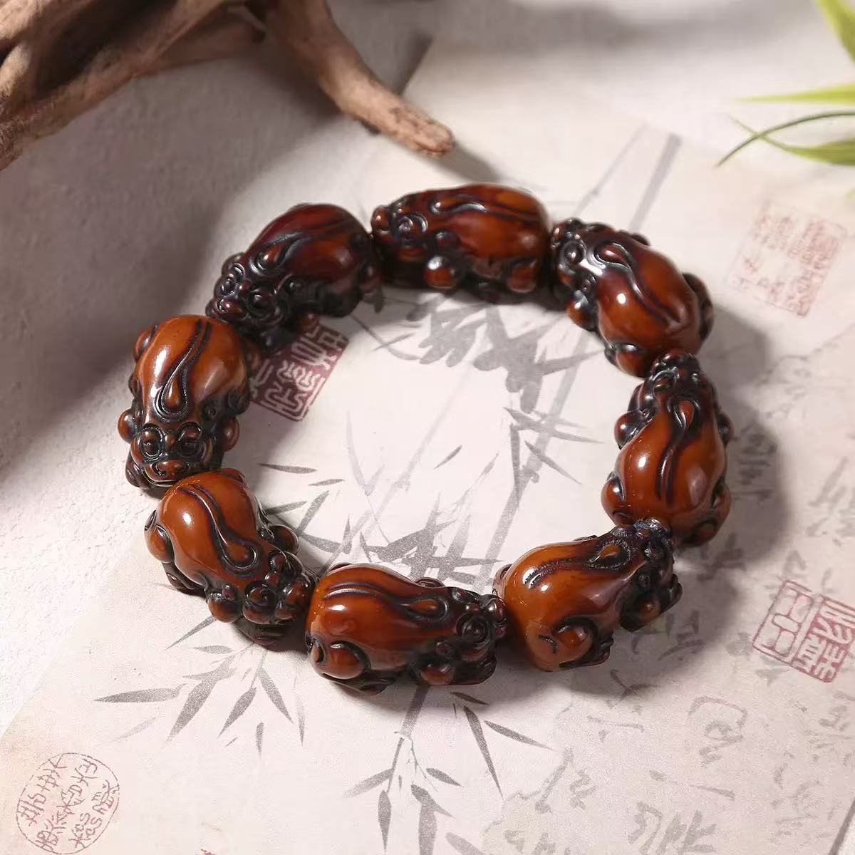 TX802-貔貅单圈手串珠串【木木】