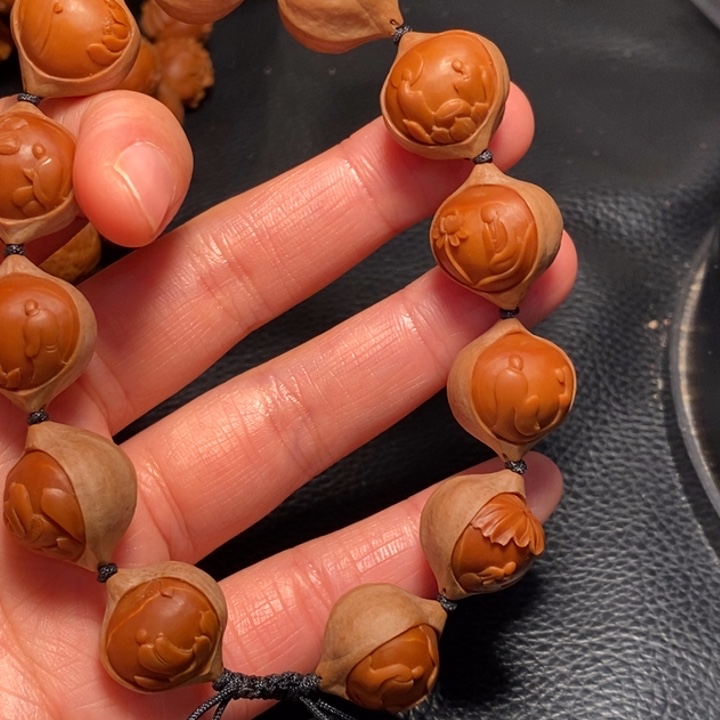 一***鸣手串/手链橄榄核包衣风景