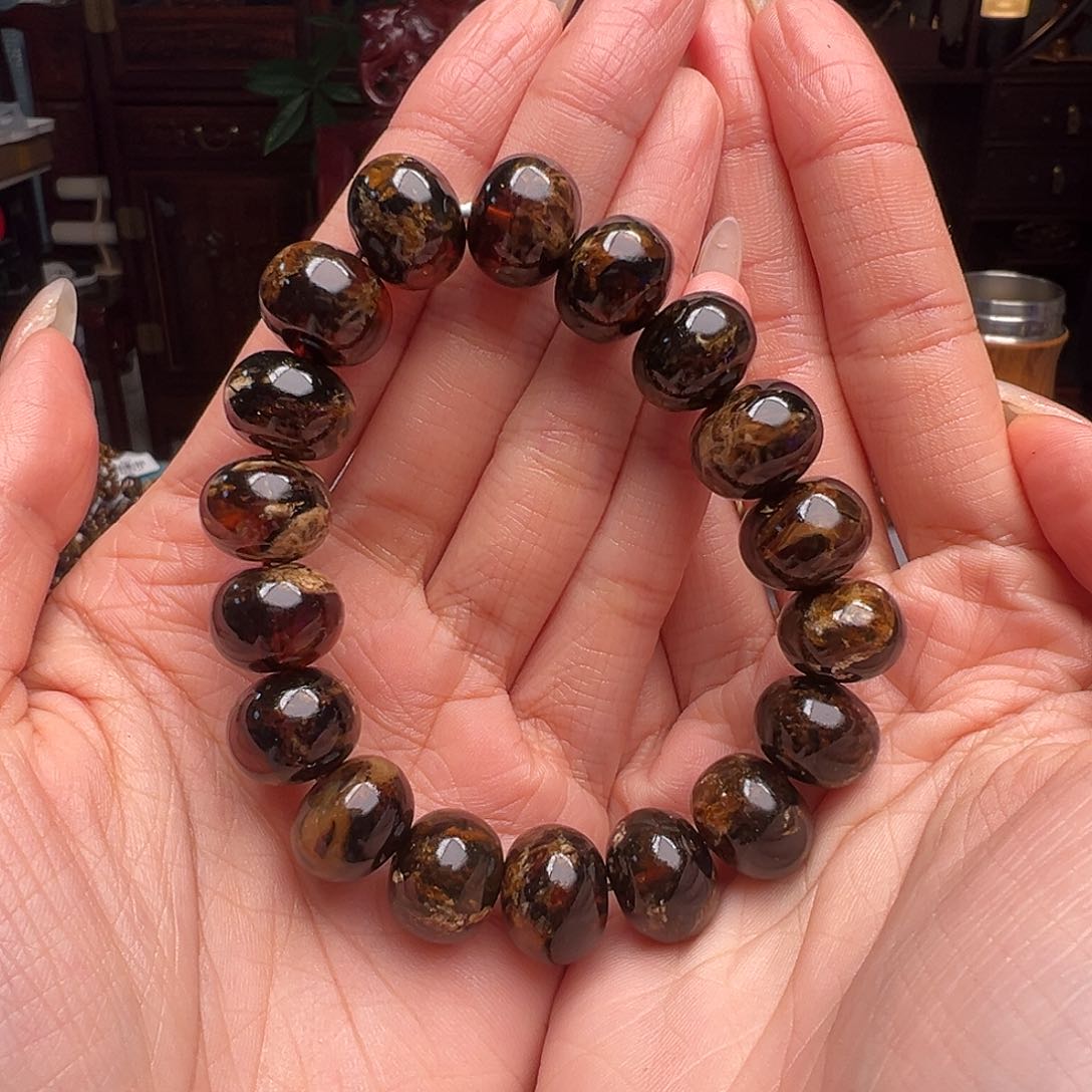 琥珀裸石未镶嵌抚顺琥珀10282。14mm