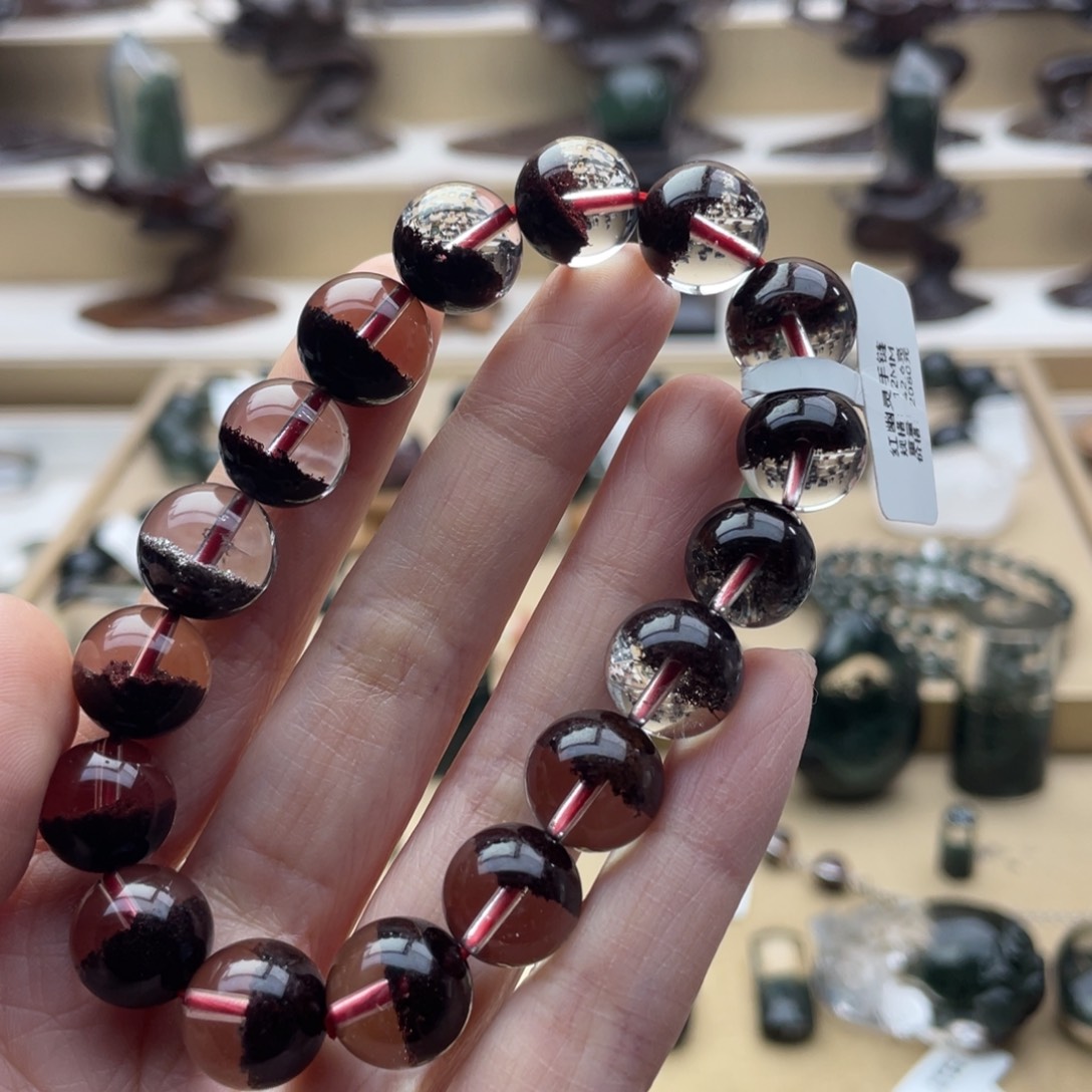 水晶未镶嵌手串红幽灵手串