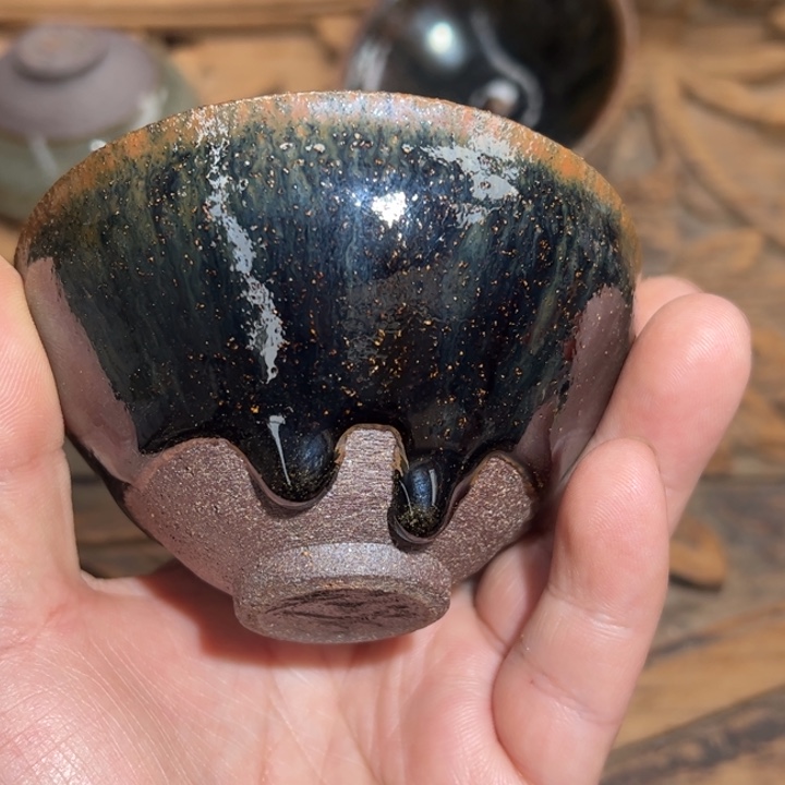 茶盏印山窑柴烧作品