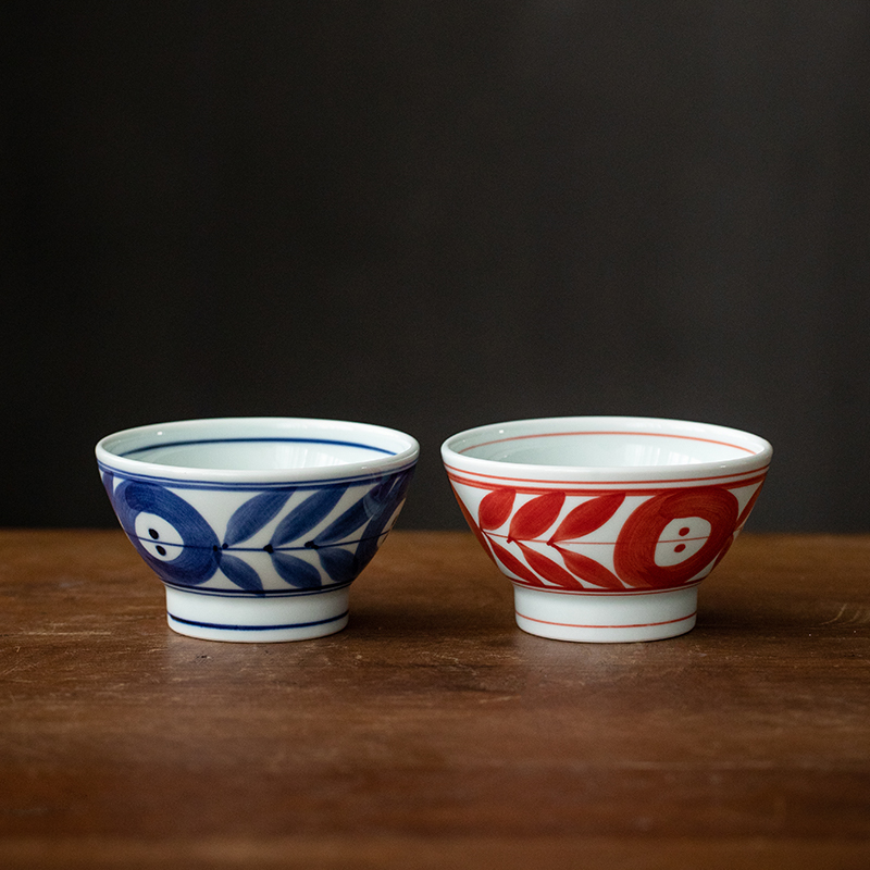 同合日本进口一诚木叶饭碗日式复古手绘汤面碗家用陶瓷分餐大面碗