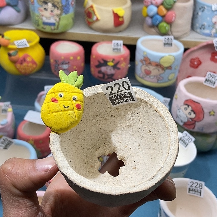 红陶220 接图定制 手工盆