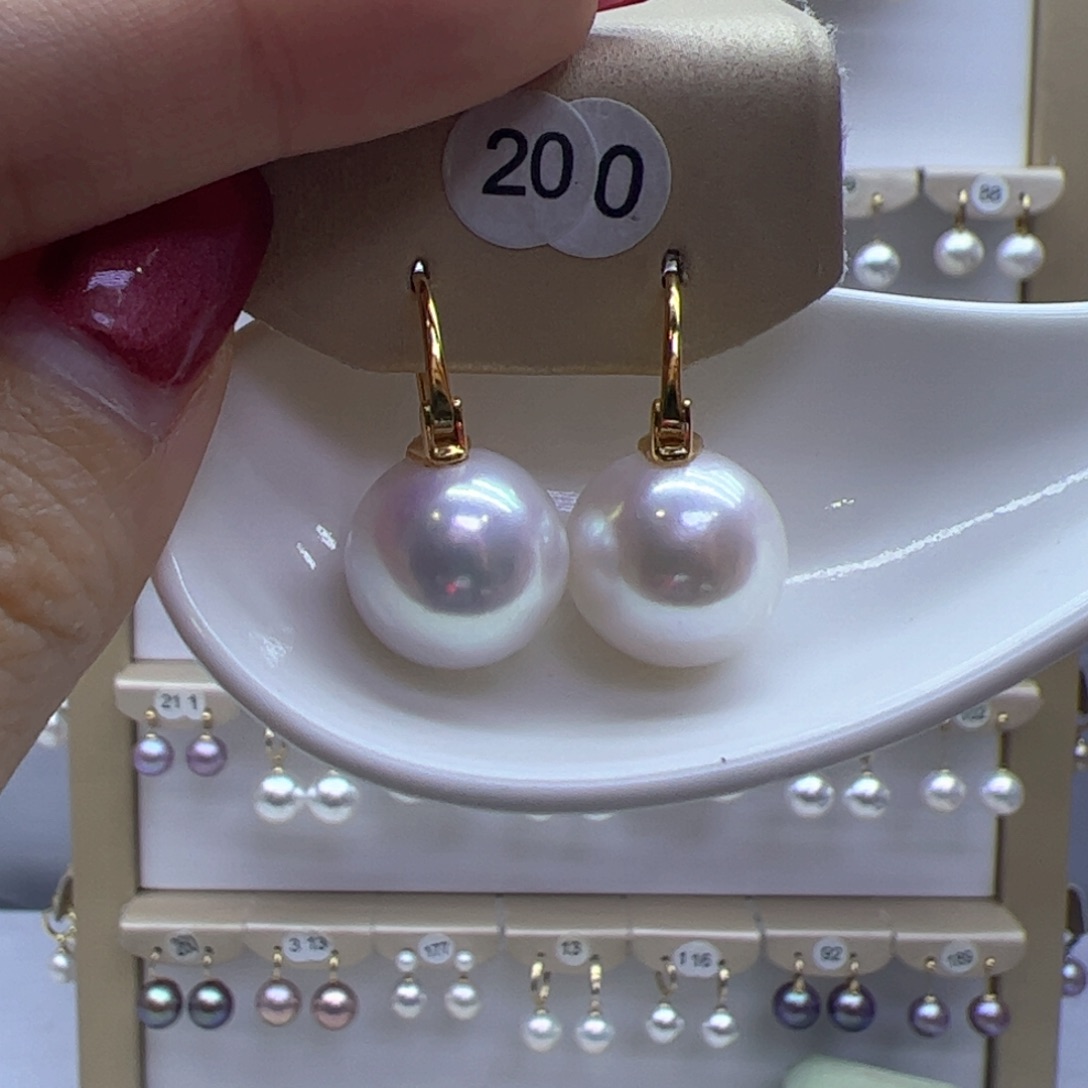 淡水珍珠耳饰银S925镶嵌