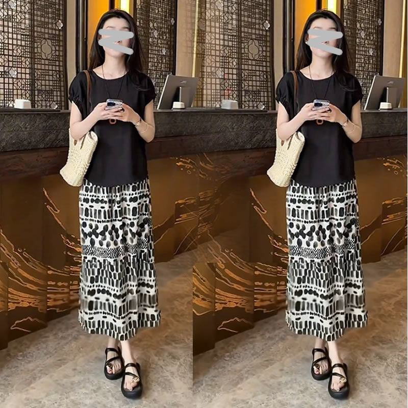 【有运费险】2025夏季新款休闲INS风设计感时尚老钱风半身裙套装女