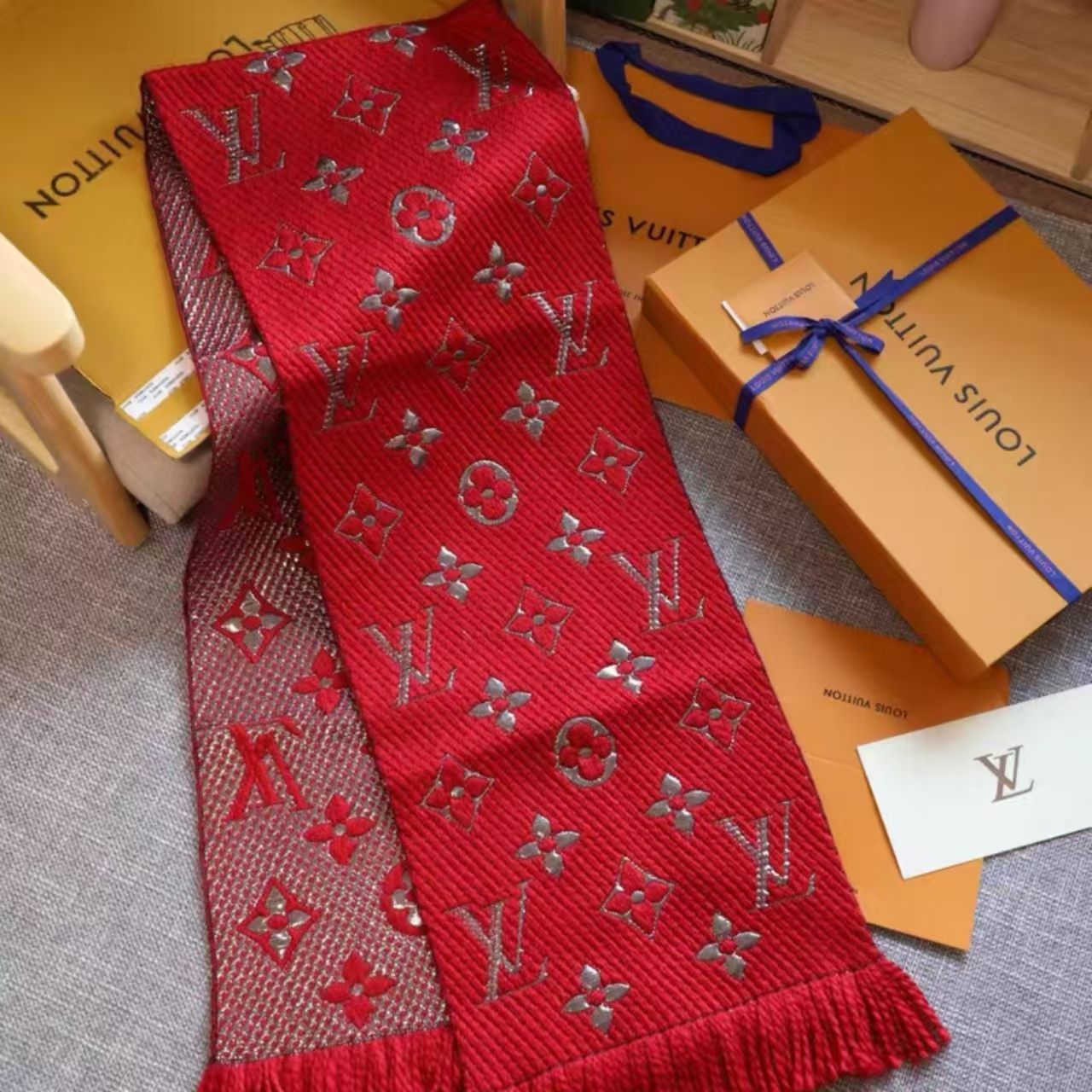 99新 LouisVuitton/路易威登 海囤J/LV/围巾/my50461