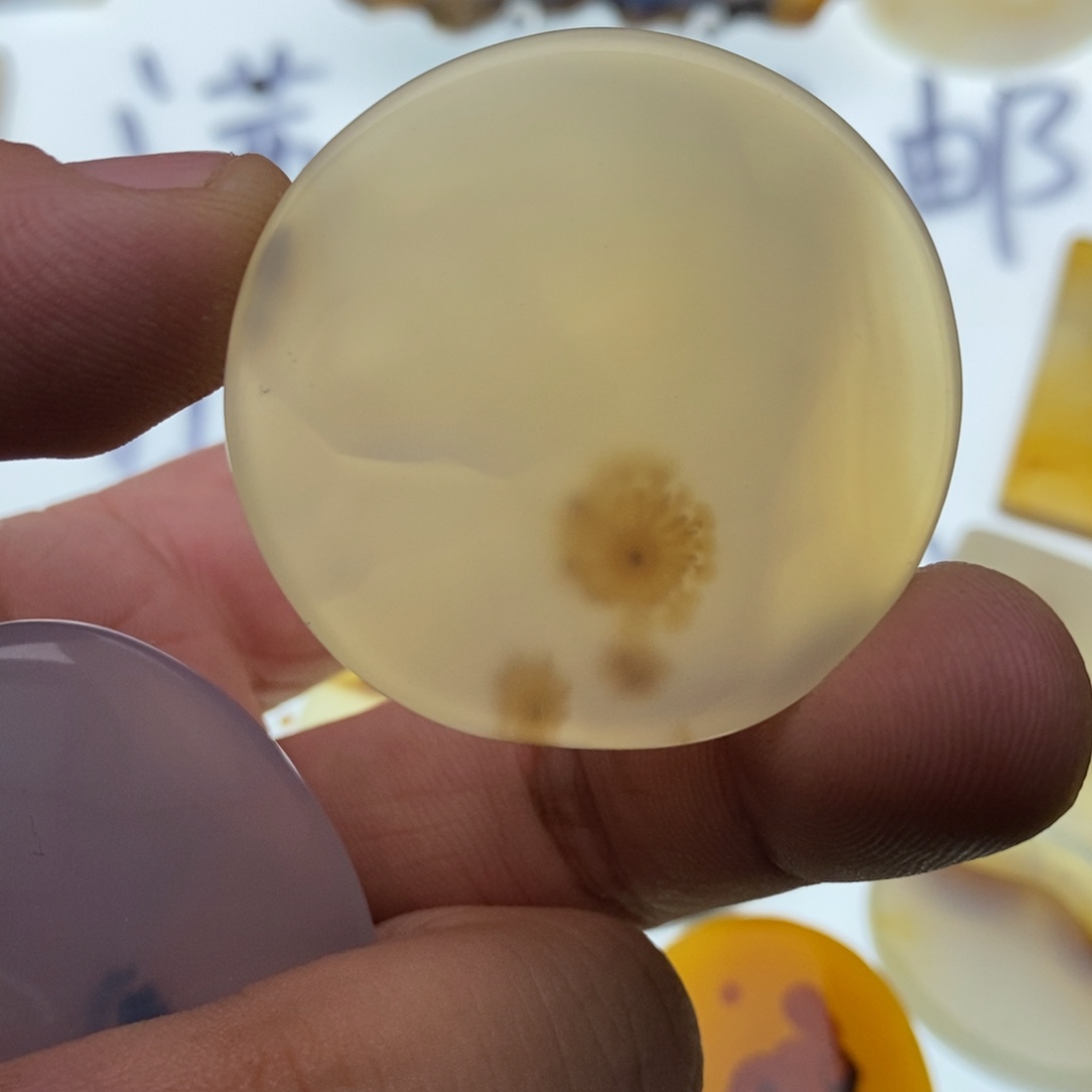 玛瑙/玉髓牌子足银镀金镶嵌