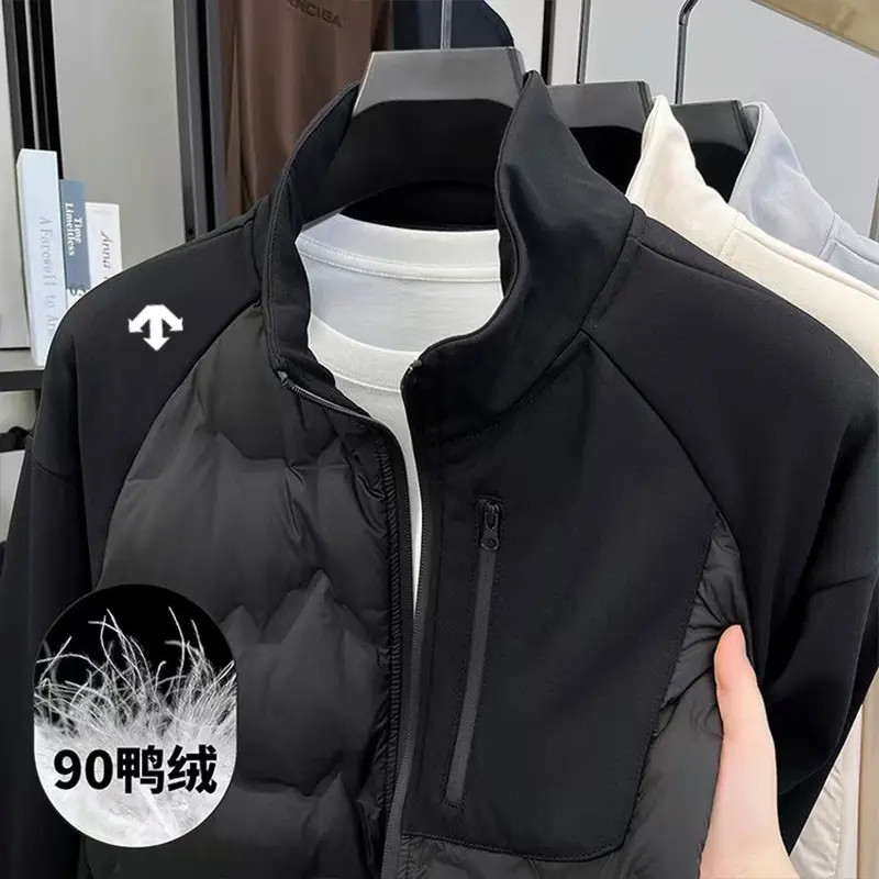 【奥特莱斯撤柜】迪桑家90鸭绒秋冬男女拼接休闲保暖轻薄羽外套