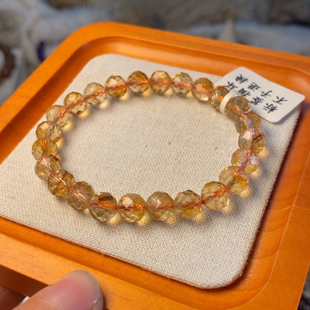 【闪购商品】水晶手链未镶嵌黄水晶8mm