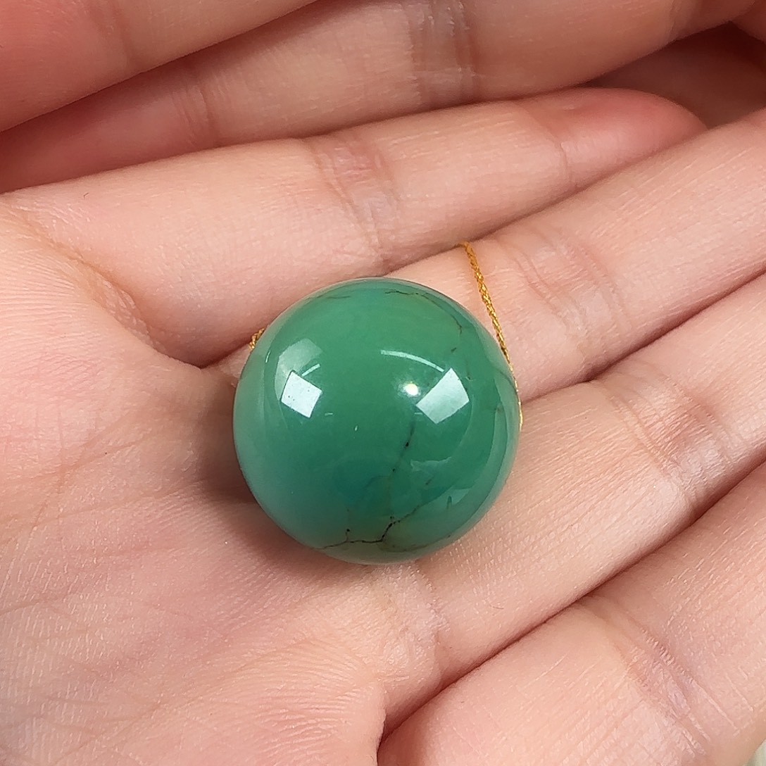 绿松石未镶嵌珠宝奇石19mm+