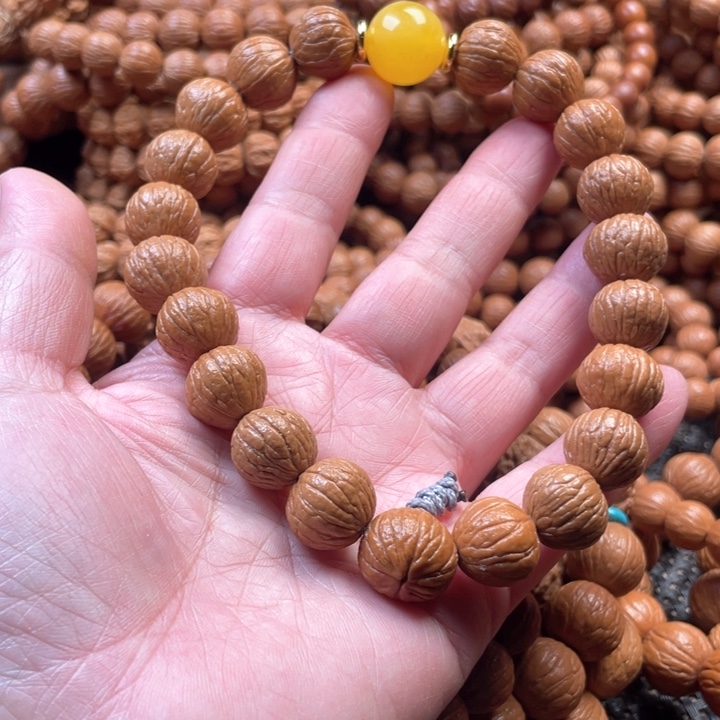 猴头核桃手串1.4老树风羽