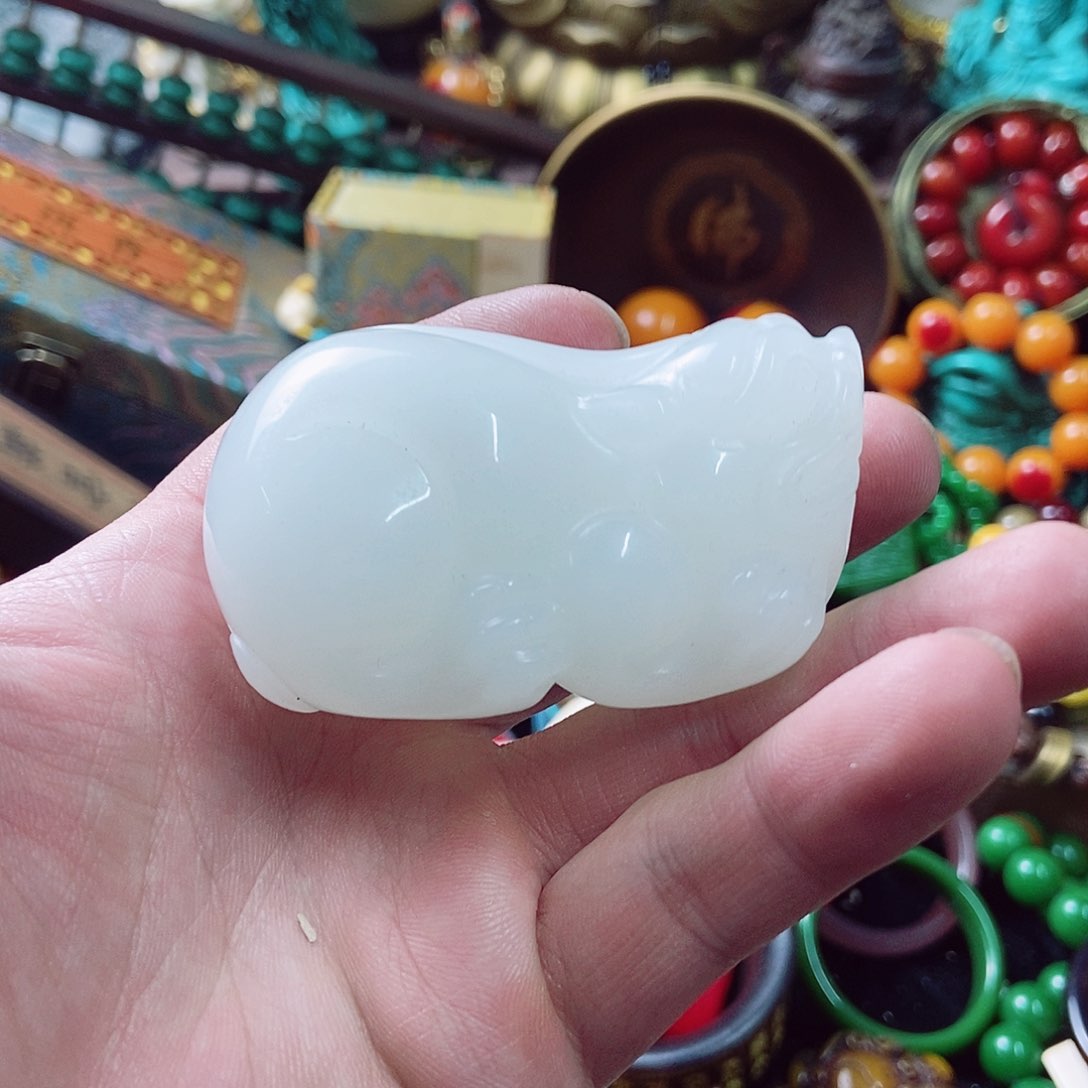 和田玉摆件的制作过程很麻烦了未镶嵌